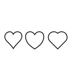 Collection of heart illustrations, love symbol icons set. Set of love illustrations with hearts vector
