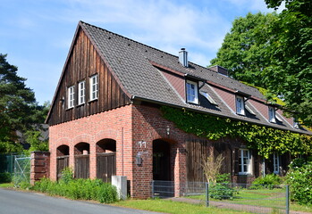 Fototapeta na wymiar Historical Factory Eibia in the Village Benefeld, Lower Saxony