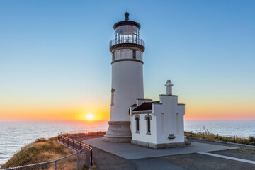Lighthouse on the Lewis & Clark trail in the Pacific Northwest 