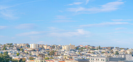 Fototapeta na wymiar Bay area residences at San Francisco in California