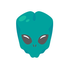 Alien faces. green alien creature with big eyes