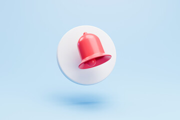 Fototapeta premium 3D bell notification icon. 3d illustration