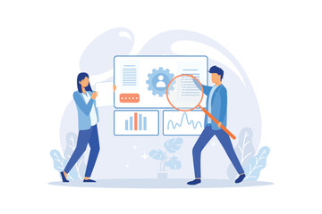 HR Employee performance evaluation and work improvement concept with multiethnic colleagues. Career growth, improving the efficiency of personnel.