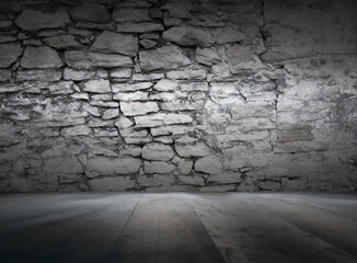 old interior with brick wall