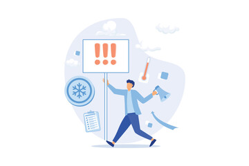 men prepare for the day of the Earth, save the planet, save energy, the concept of the Earth day vector