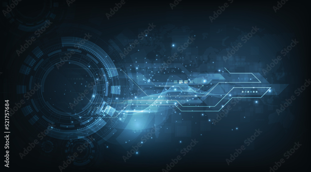 Poster Vector background shows the innovation of high speed technology.Cyber security and high speed networking concept. Abstract technology illustration. 