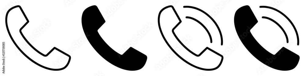 Fototapete ofvs59 outlinefilledvectorsign ofvs - contact telephone vector icon set . isolated transparent . rin