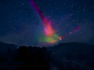milky way galaxy and space dust in the universe, Night starry sky with stars