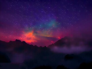 milky way galaxy and space dust in the universe, Night starry sky with stars