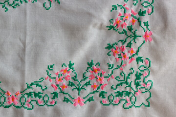 Embroidered tablecloth