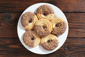 Almonds biscuits on a plate