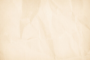 Brown kraft paper crumpled vintage texture background. Abstract parchment old grunge.