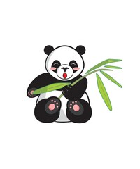 panda and bamboo Beautiful t shirt design, use for graphic, poster, card, wallpaper, textile, typography, the art, Beautiful background.