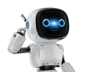 Small robot assistant think or analyze