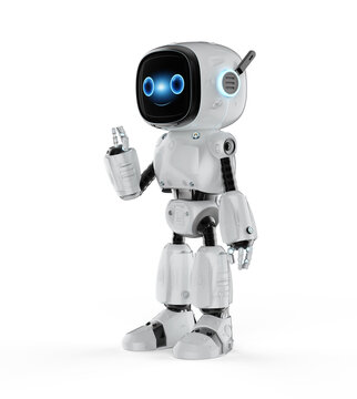 Small robot assistant hand up