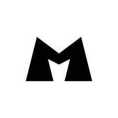 modern monogram letter M logo design