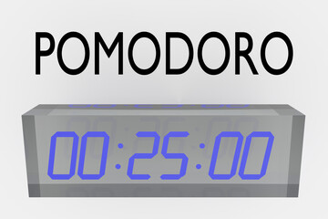 POMODORO - time management concept
