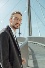 portrait of an elegant young man looking into the camera