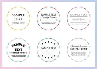 水彩グラデ風バナーセット　サークル