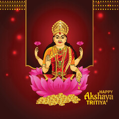 Happy akshaya tritiya decorative background