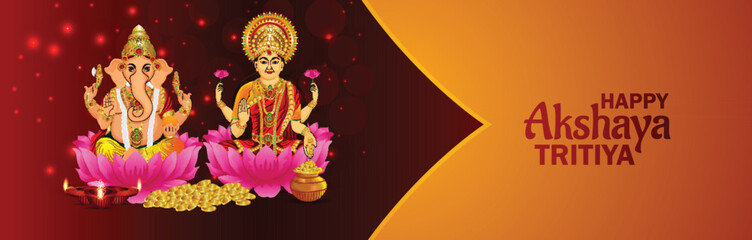 Happy akshaya tritiya decorative background