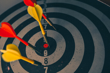 Bullseye is a target of business. Dart is an opportunity and Dartboard is the target and goal. So...