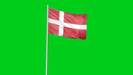 Denmark Flag Flying Image