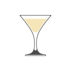 Martini glass icon isolated on white background