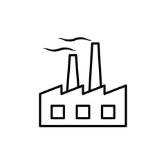 factory icon flat style trendy stylist simple