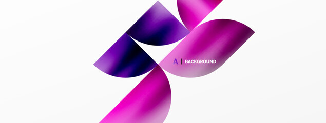 Circle geometric background. Metallic color shiny circles and round shapes. Vector Illustration For Wallpaper, Banner, Background, Card, Book Illustration, landing page