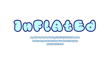 Comic font, alphabet in the cartoon style