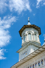 Fototapeta na wymiar Bell tower Ortodox church, from Neamt district, Romania