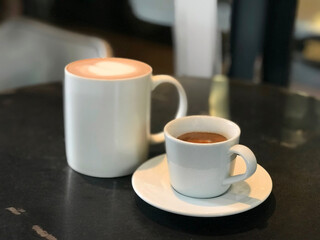 cup of coffee on a table