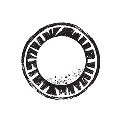 rubber stamp black and white illustration