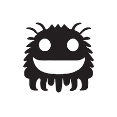 Black and white Cute Monster