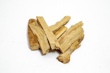 Wrightia antidysenterica or kutaj bark isolated on plan background