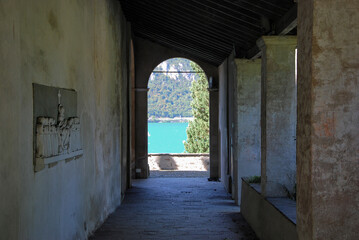 La chiesa di Santa Maria dei Ghirli a Campione d'Italia in provincia di Como, Lombardia, Italia.