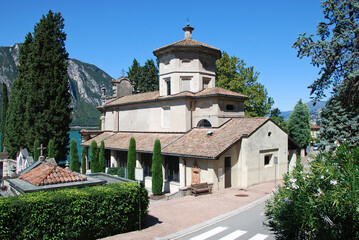 Fototapeta na wymiar La chiesa di Santa Maria dei Ghirli a Campione d'Italia in provincia di Como, Lombardia, Italia.