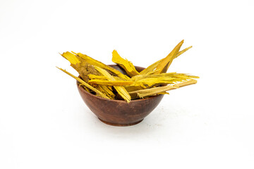 Ayurvedic indian herb berberis aristata or daru haldi or dried herb mani pusupa