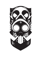 Tribal Tattoo Black and White Illustration