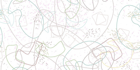 Chaotic Simple Seamless Pattern Textile One Line