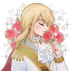 童話や絵本に出てくる、美しい理想の王子さまのイラスト © 水乃みのる