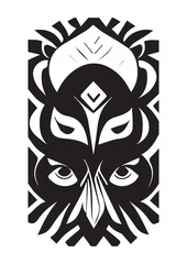 Buddhism Zen Hindu Illustration Tattoo Black and White
