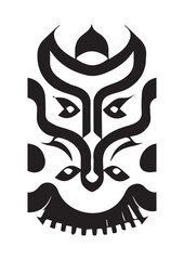 Buddhism Zen Hindu Illustration Tattoo Black and White
