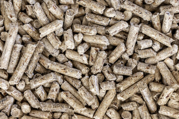 background of pellets from pressed sawdust