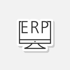 Enterprise resource planning ERP sticker icon