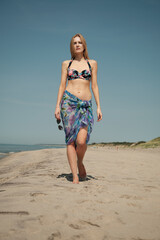 girl on the sea beach