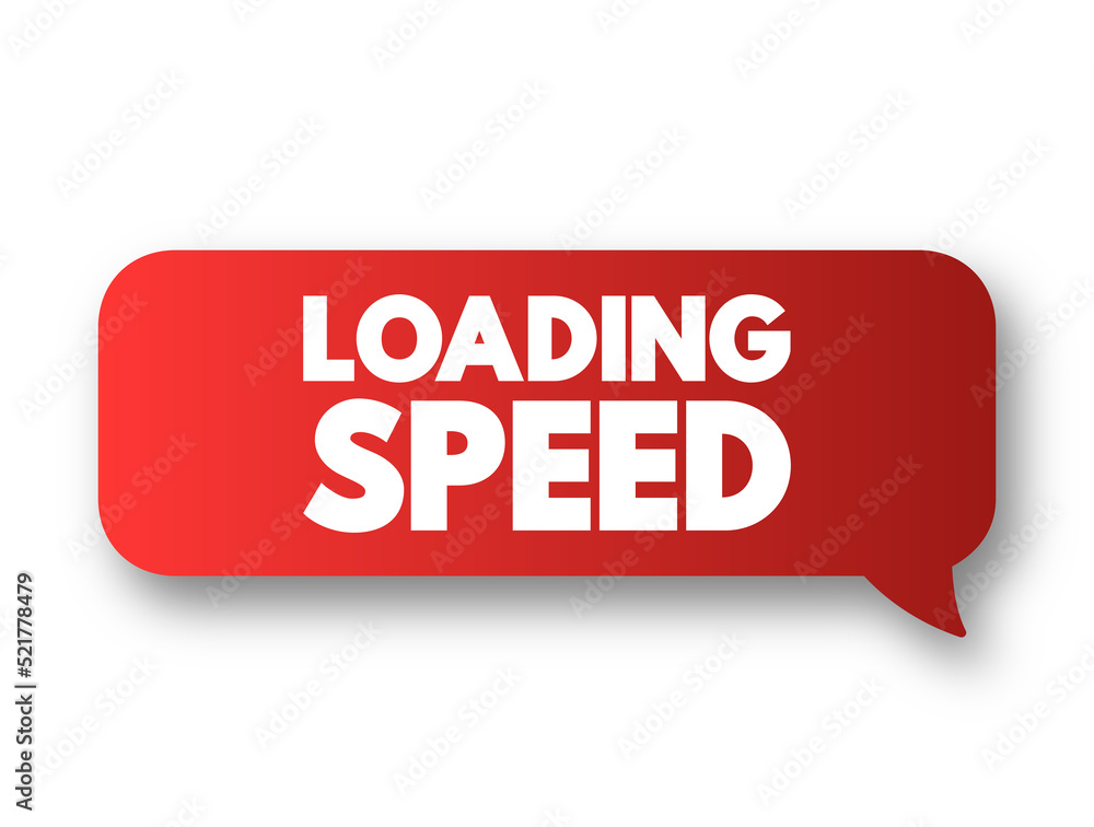 Poster loading speed text message bubble, concept background