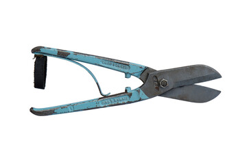 Old pliers isolated on white background. With clipping path.