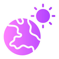 global warming gradient icon